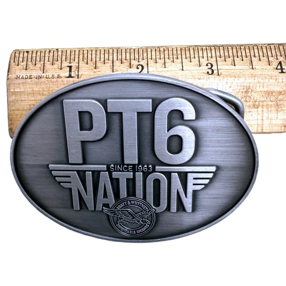 PT6 Pratt Whitney Turboprop Engine Belt‎ Buckle Aviation PT Nation Turboprop NOS